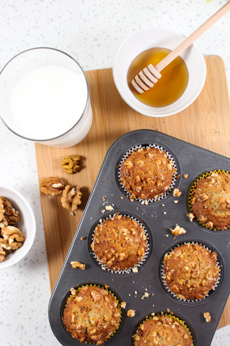 This Banana Carrot Muffins recipe is easy to make, full of flavor, light, and fluffy. The perfect sweet temptation for a special occasion or lazy weekend.