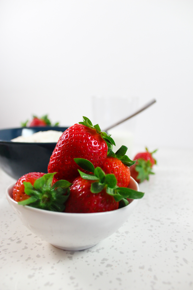 Small cup with strawberries