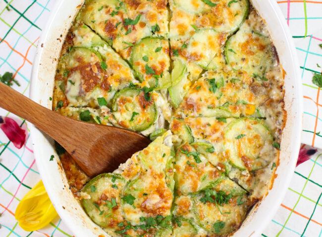 Zucchini Pie with Sweet Corn