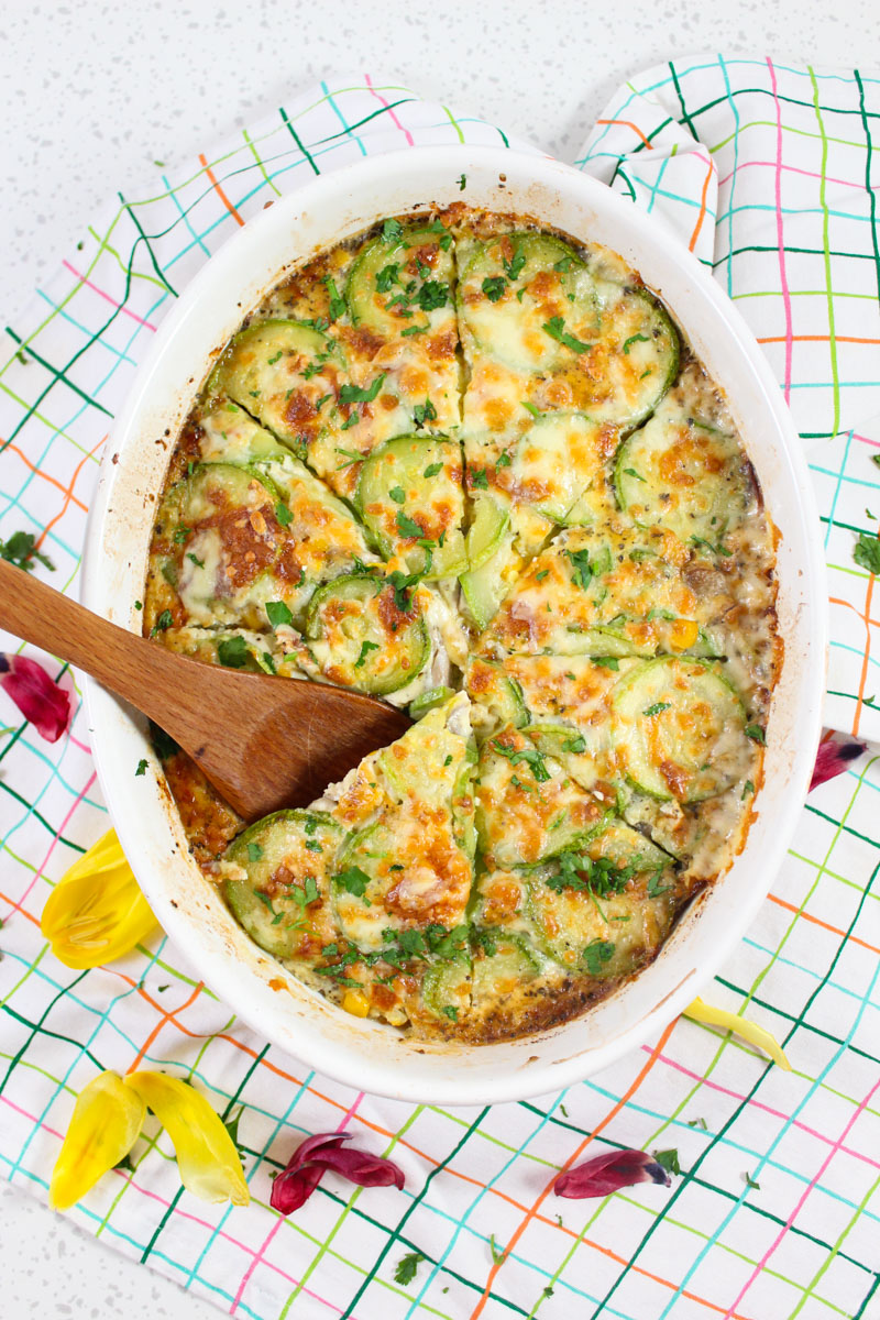 Zucchini Pie with Sweet Corn