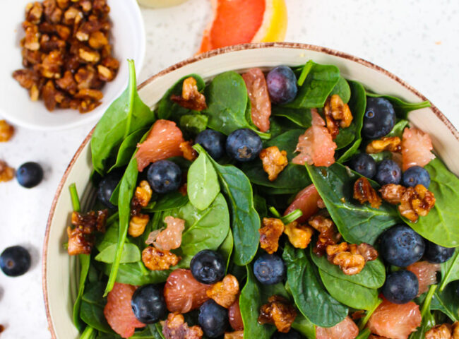 Blueberry Grapefruit Spinach Salad