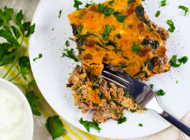 Italian Sausage and Spinach Casserole