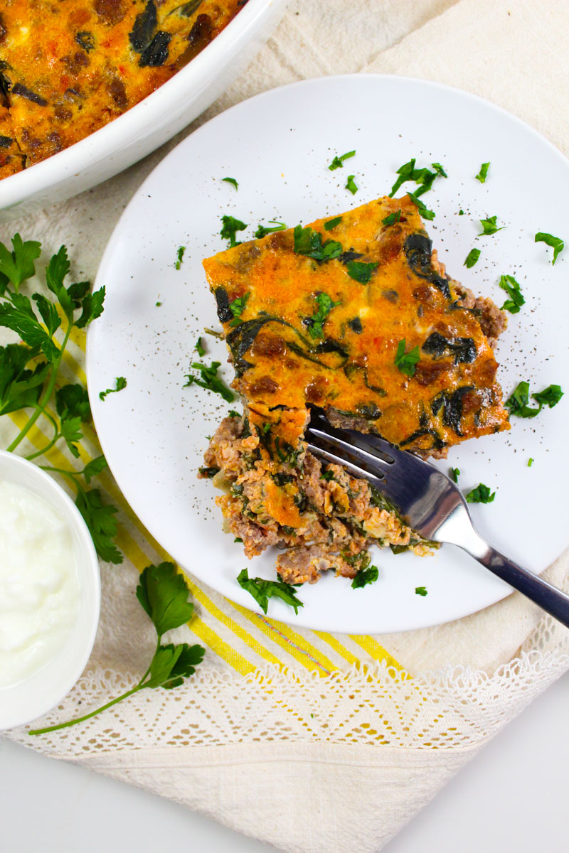 Italian Sausage and Spinach Casserole